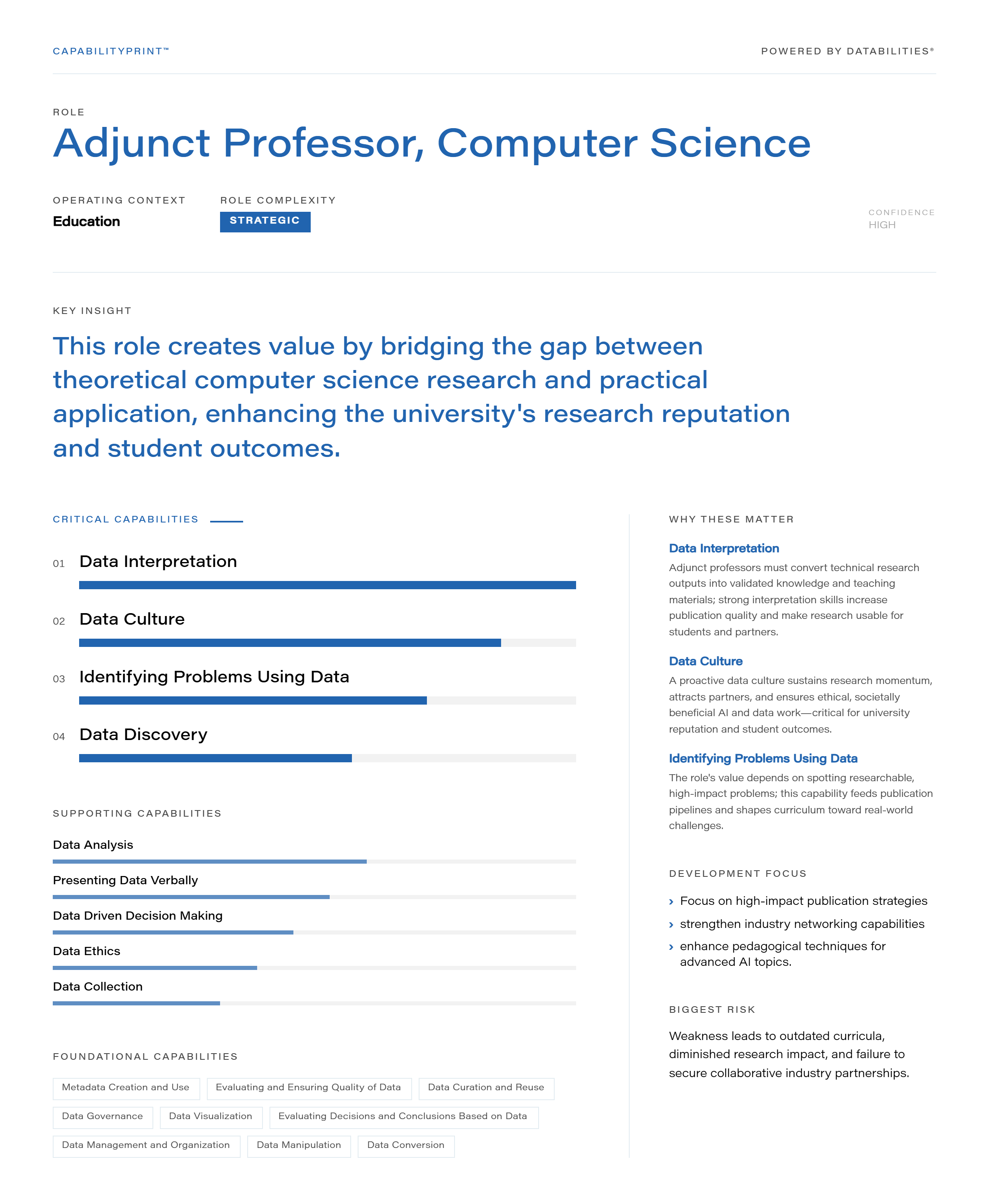 Adjunct Professor, Computer Science